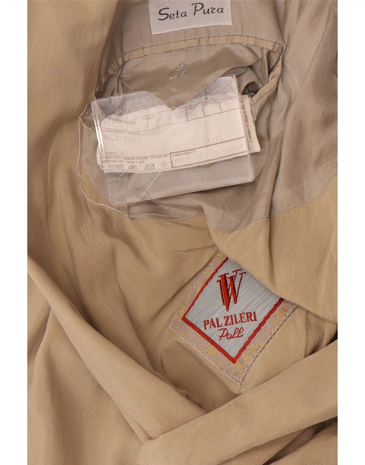Giacca blazer doppiopetto da uomo Pal Zileri IT 50 Large Beige Seta