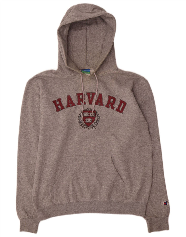 Maglione con cappuccio Champion Harvard Graphic Regular Fit da uomo grigio medio