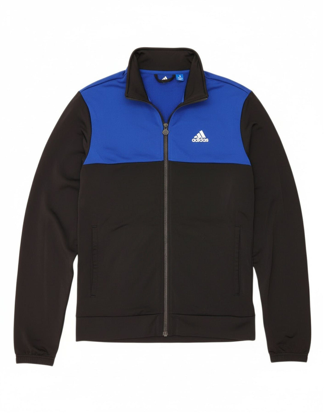 ADIDAS Mens Tracksuit Top Jacket XS Black Colourblock Polyester Vintage Adidas and Second-Hand Adidas from Messina Hembry 