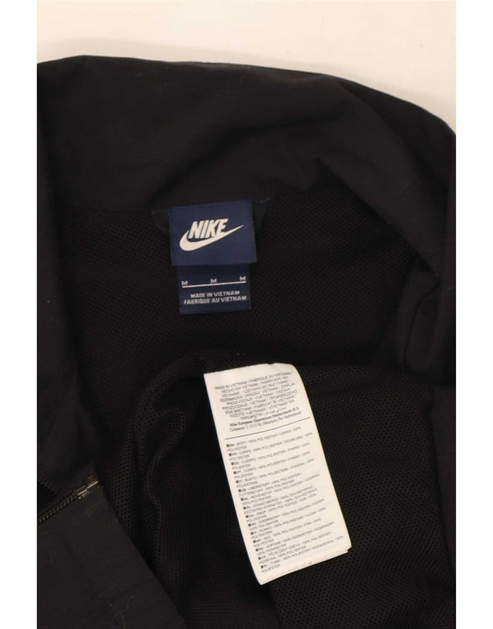 Giacca superiore della tuta da uomo Nike, poliestere a righe nere medie