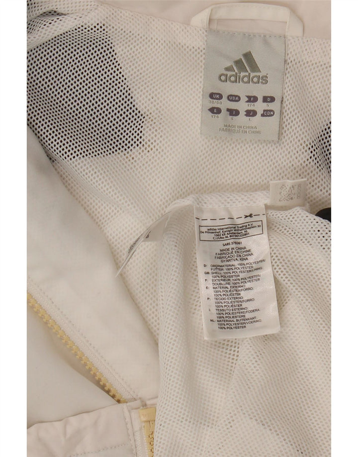 Giacca da tuta da uomo Adidas UK 38/40 Medio Bianco