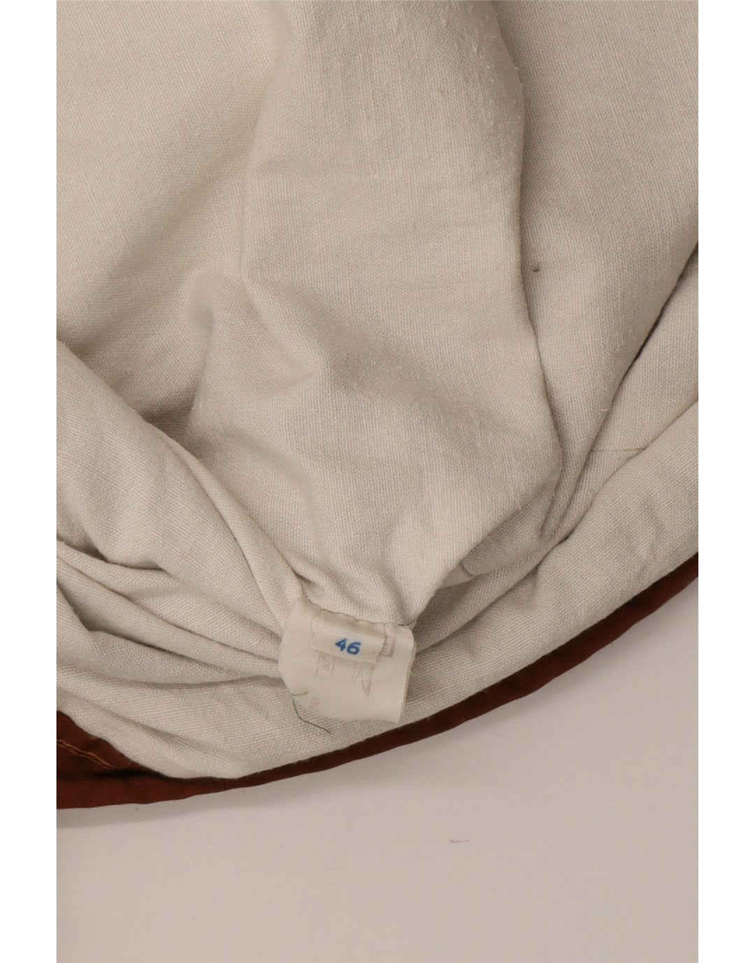 Giacca a vento vintage da uomo con cappuccio IT 46 Small Beige Colourblock