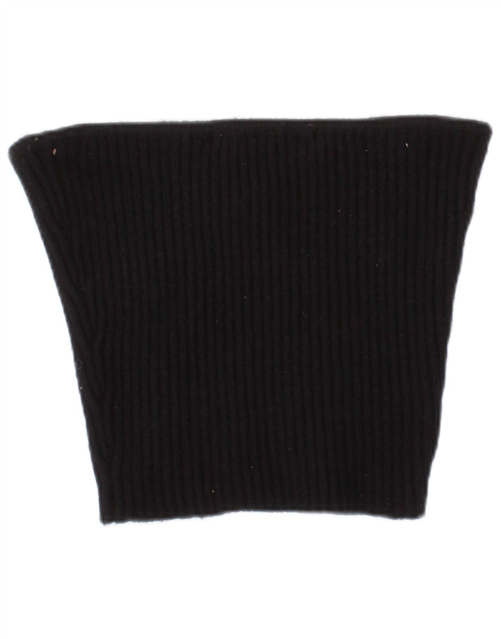 Top corto Zara da donna con spalle scoperte piccolo in viscosa nera