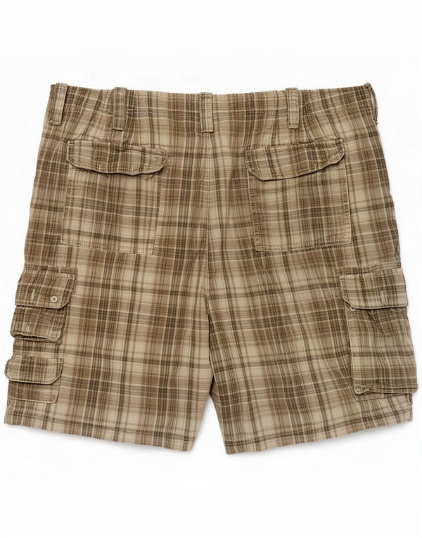 Eddie Bauer Pantaloncini cargo da uomo XL W40 Cotone a quadri kaki