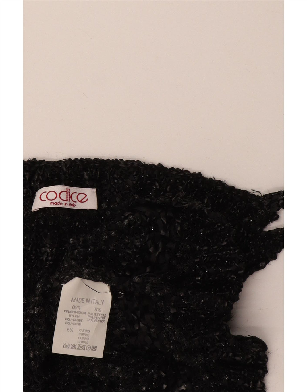 Codice Top da donna corto trasparente con canottiera UK 8 Small Poliammide screziato grigio