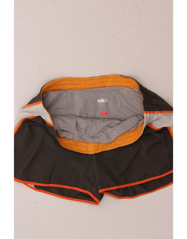 NIKE Womens Sport Shorts US 8/10 Medium  Grey Colourblock Polyester Vintage Nike and Second-Hand Nike from Messina Hembry 