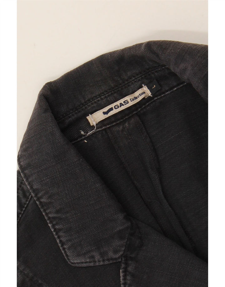 GAS Womens Denim Jacket UK 14 Large Navy Blue Cotton Vintage Gas and Second-Hand Gas from Messina Hembry 