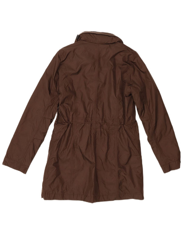 Aspesi Giacca a vento da donna con vestibilità ampia con cappuccio UK 6 XS Marrone Poliammide