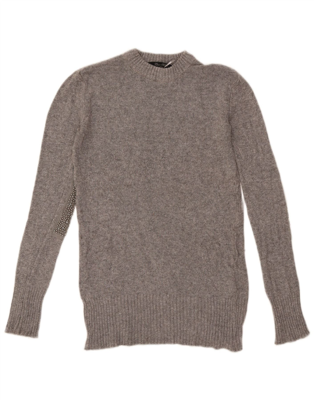 Maglione maglione girocollo da donna Zara UK 10 piccolo in viscosa grigia