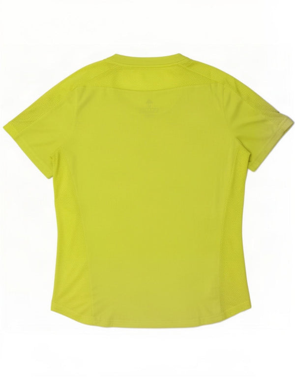 Maglietta da corsa da donna Adidas UK 12/14 media gialla