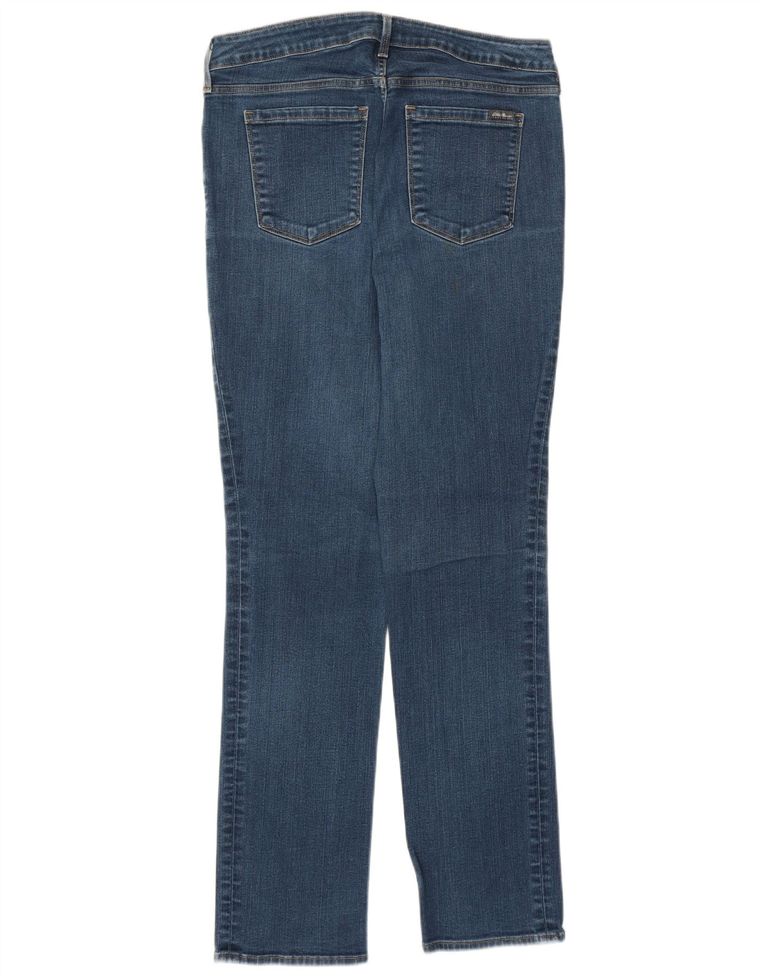 Jeans dritti leggermente curvy da donna Eddie Bauer US 12 Large W32 L30 Blu