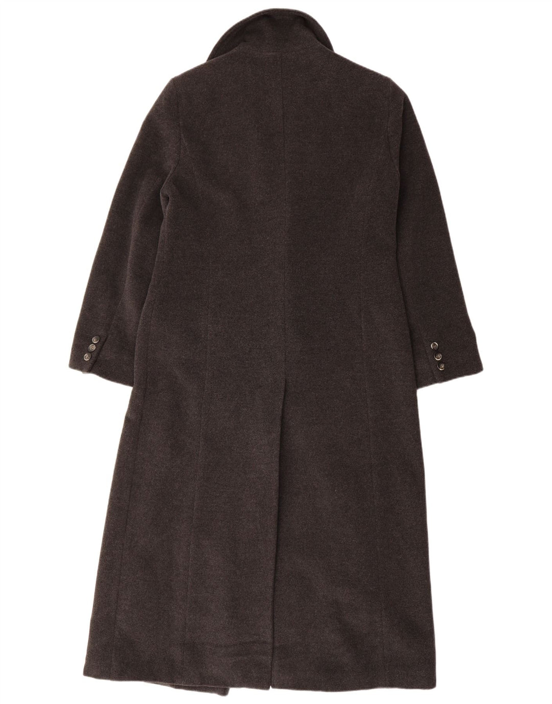 MARELLA Cappotto doppiopetto da donna UK 14 Grande lana vergine grigia