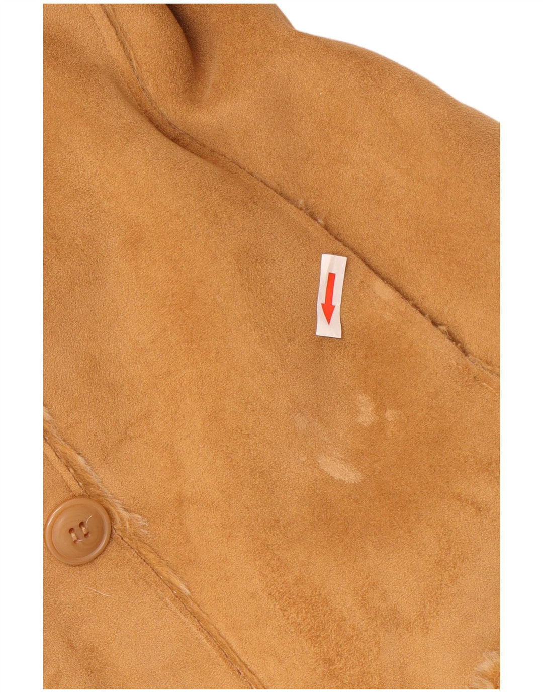 Giacca Sherpa da donna vintage UK 12 Acrilico beige medio