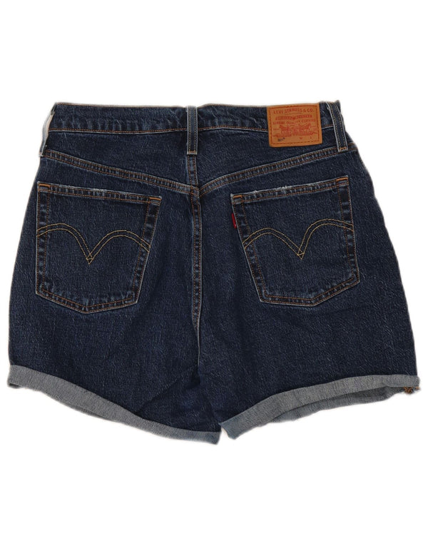 Pantaloncini di jeans Levi's 501 da donna W30 cotone blu navy medio