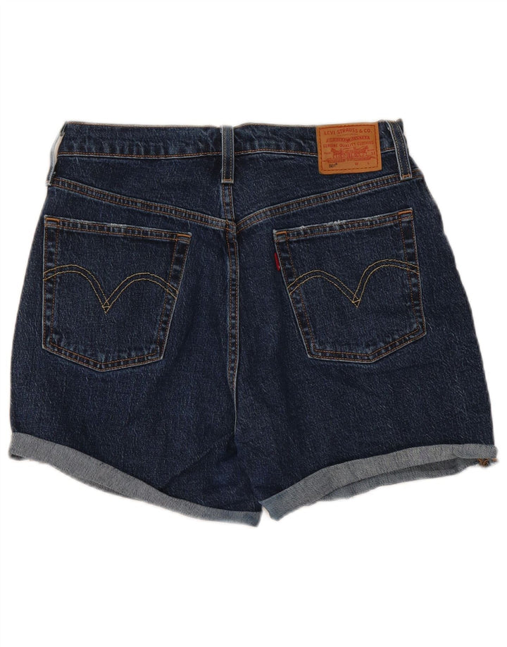 Pantaloncini di jeans Levi's 501 da donna W30 cotone blu navy medio