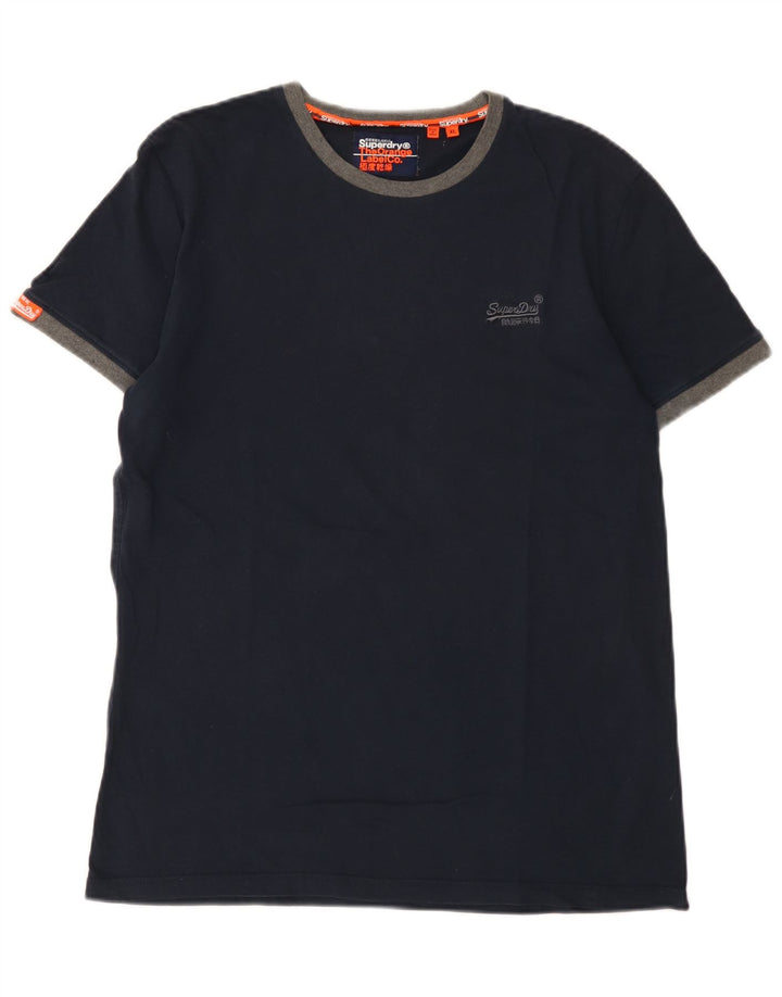 T-shirt da uomo Superdry Top XL blu navy color block
