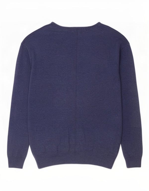 Maglione maglione con scollo a barca da donna Fat Face UK 8 piccolo in lana blu navy