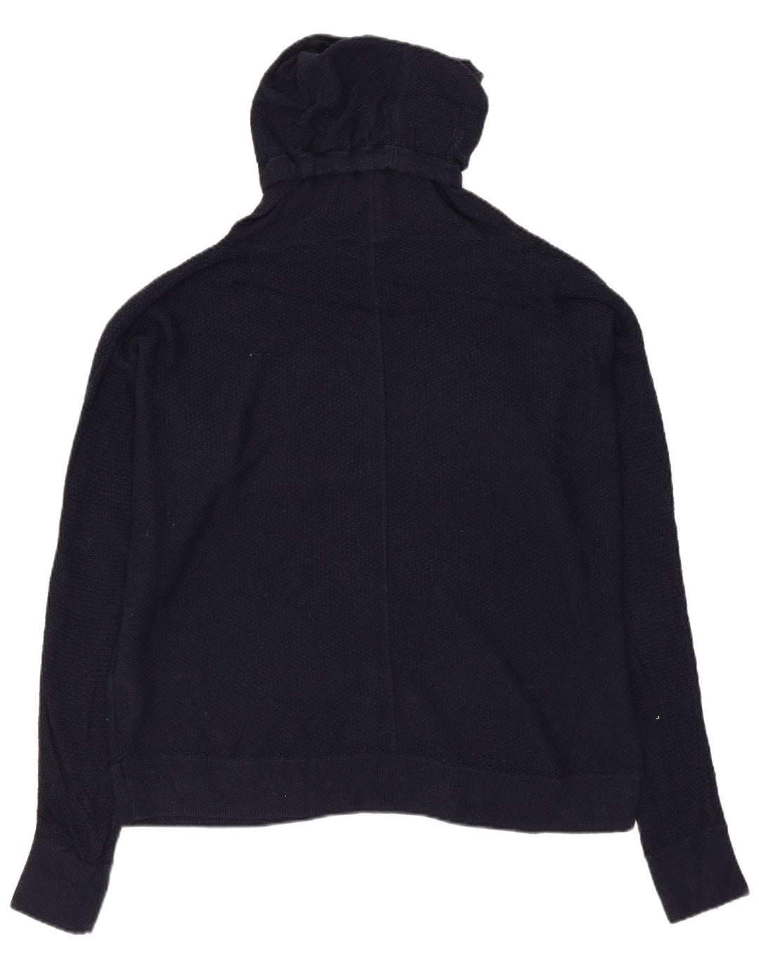 LOUNGE Maglione maglione oversize da donna con collo alto UK 10 piccolo blu navy