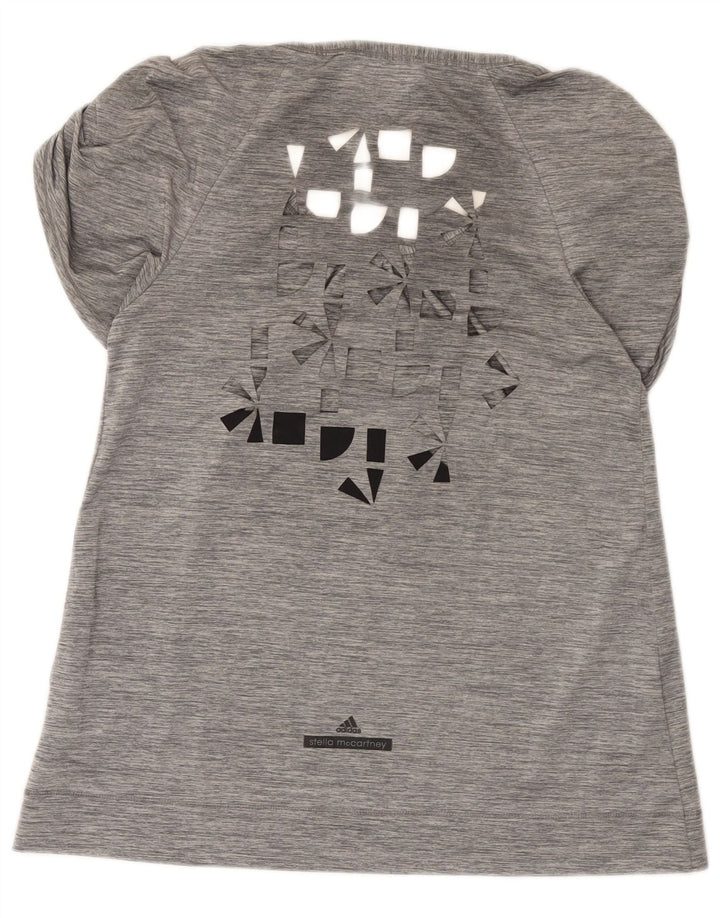 Top tunica grafica Adidas Stella McCartney da donna EU 36 piccolo poliestere grigio