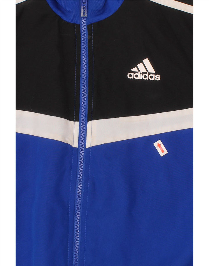 Giacca da tuta da ragazzo Adidas 9-10 anni in poliestere color block blu