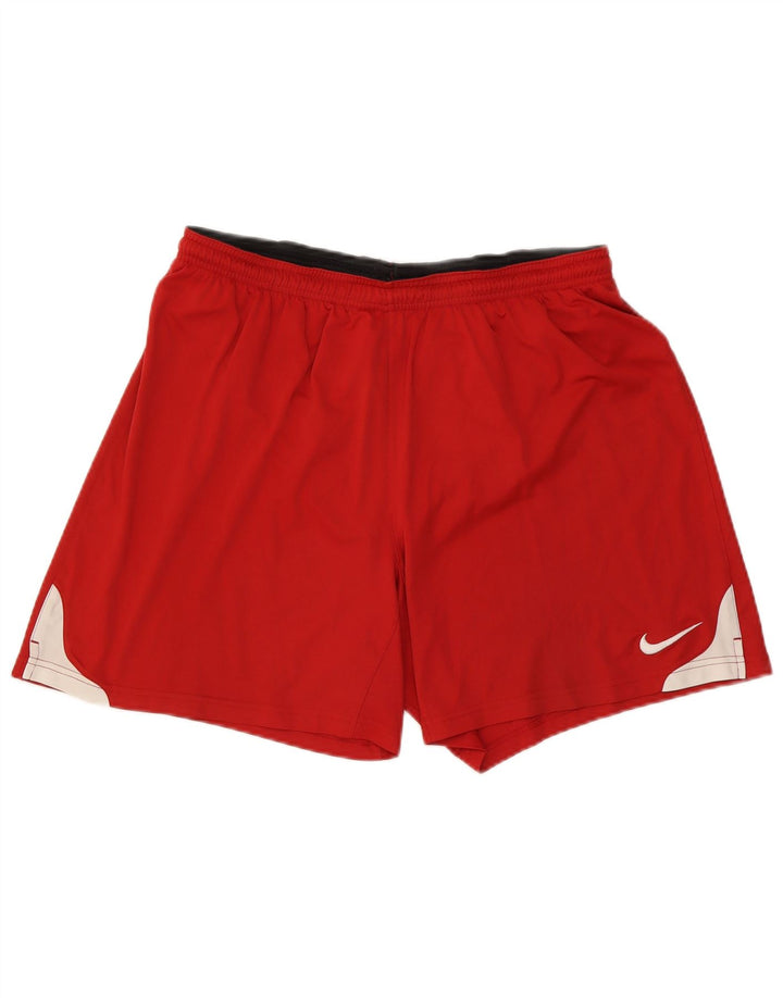 Pantaloncini sportivi Nike Dri Fit da uomo XL rosso in poliestere color block