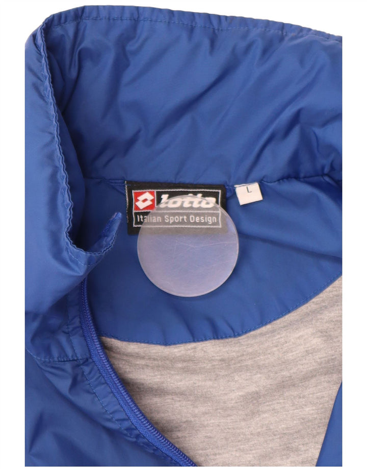 Giacca antipioggia da uomo LOTTO con cappuccio UK 40 grande nylon blu