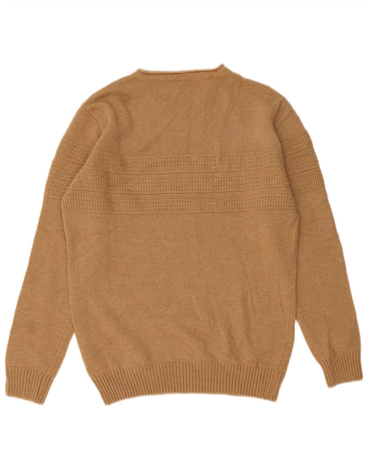 Maglione maglione girocollo da donna Liu Jo UK 16 grande lana marrone