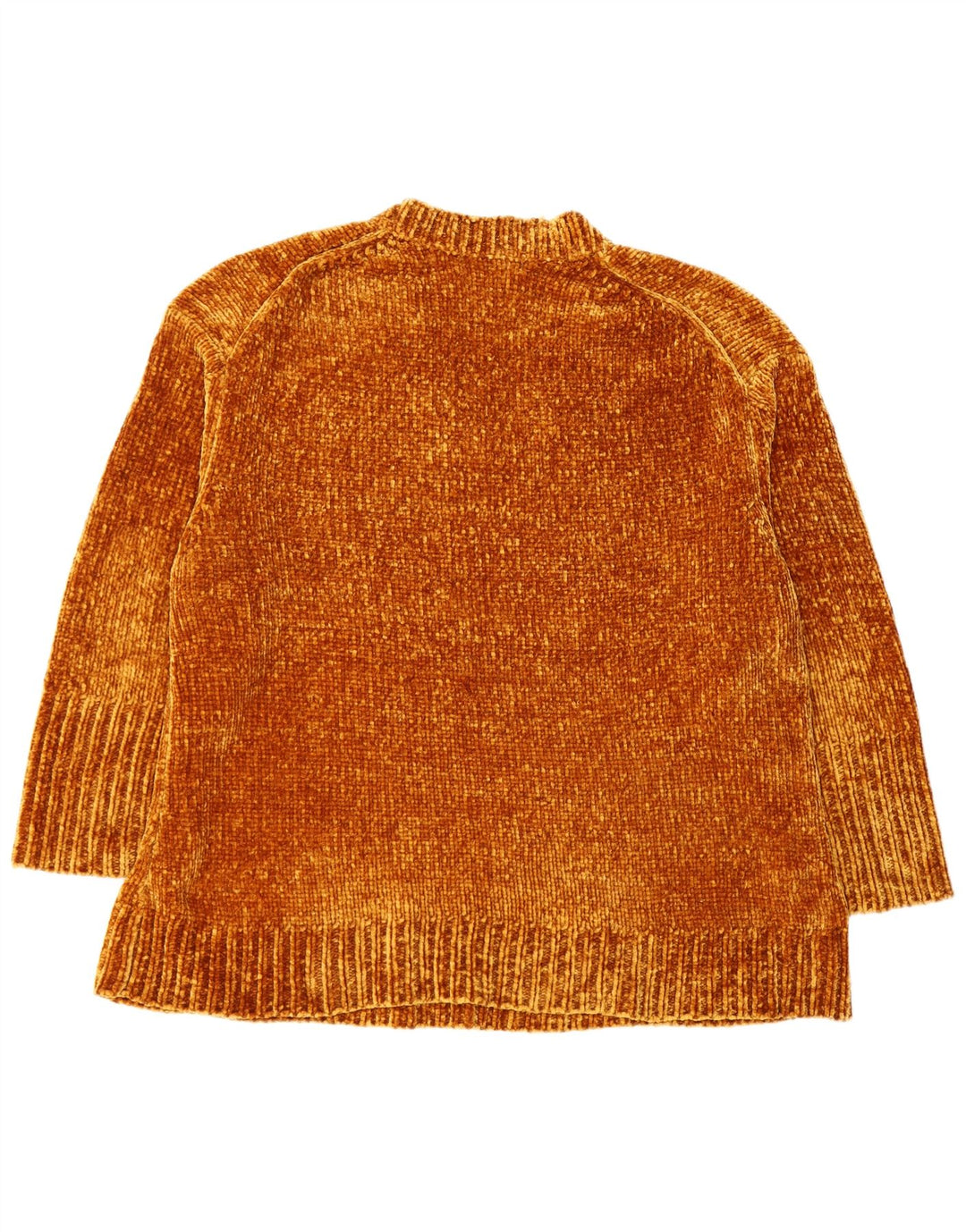 ZARA Maglione da Donna Oversize con Scollo a V UK 14 Elastomero Marrone Medio