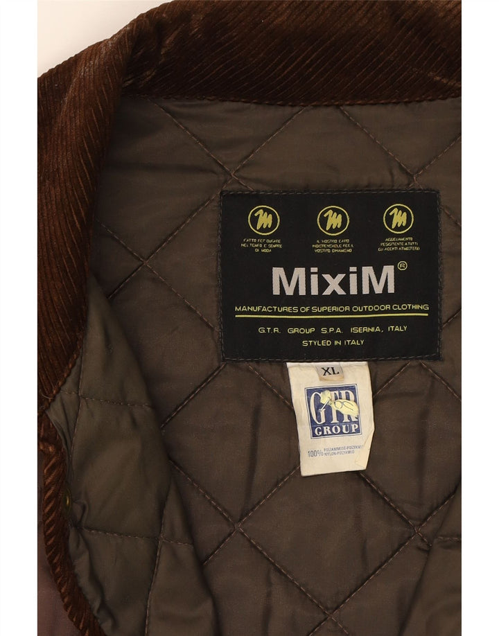 VINTAGE Mens Quilted Jacket UK 42 XL Brown Cotton Vintage Vintage and Second-Hand Vintage from Messina Hembry 
