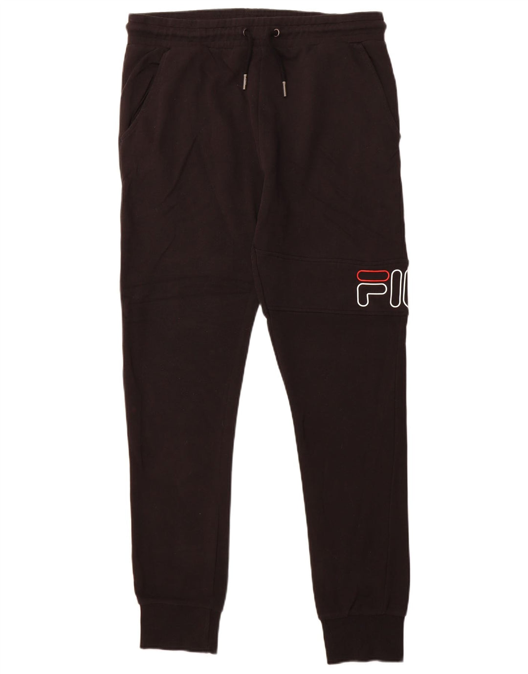 FILA Mens Graphic Tracksuit Trousers Joggers Large  Black