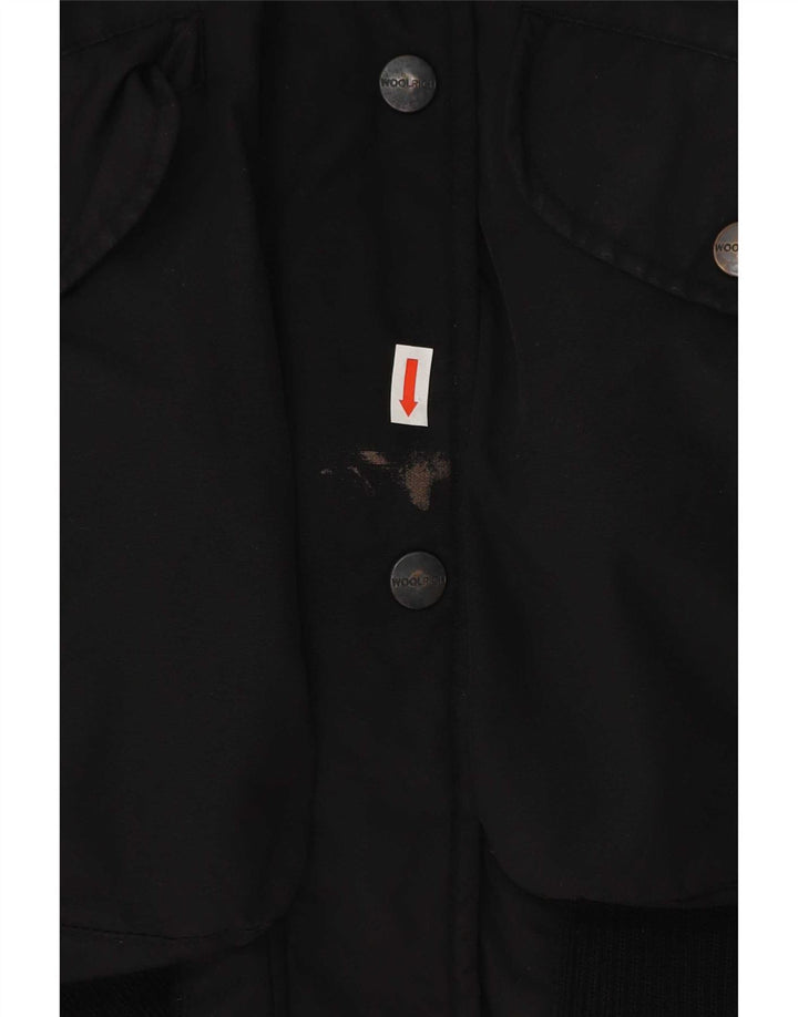 Giacca imbottita con cappuccio da donna Woolrich UK 14 poliestere nero medio