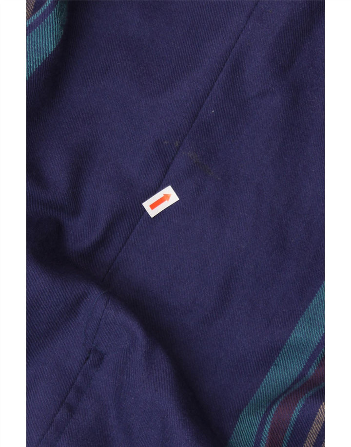 Gonna a pieghe da donna BRUESTLE EU 42 Large W30 L28 Lana a righe blu navy