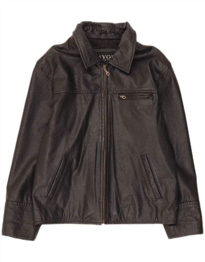 Giacca in pelle da uomo 4 You UK 38 Pelle nera media