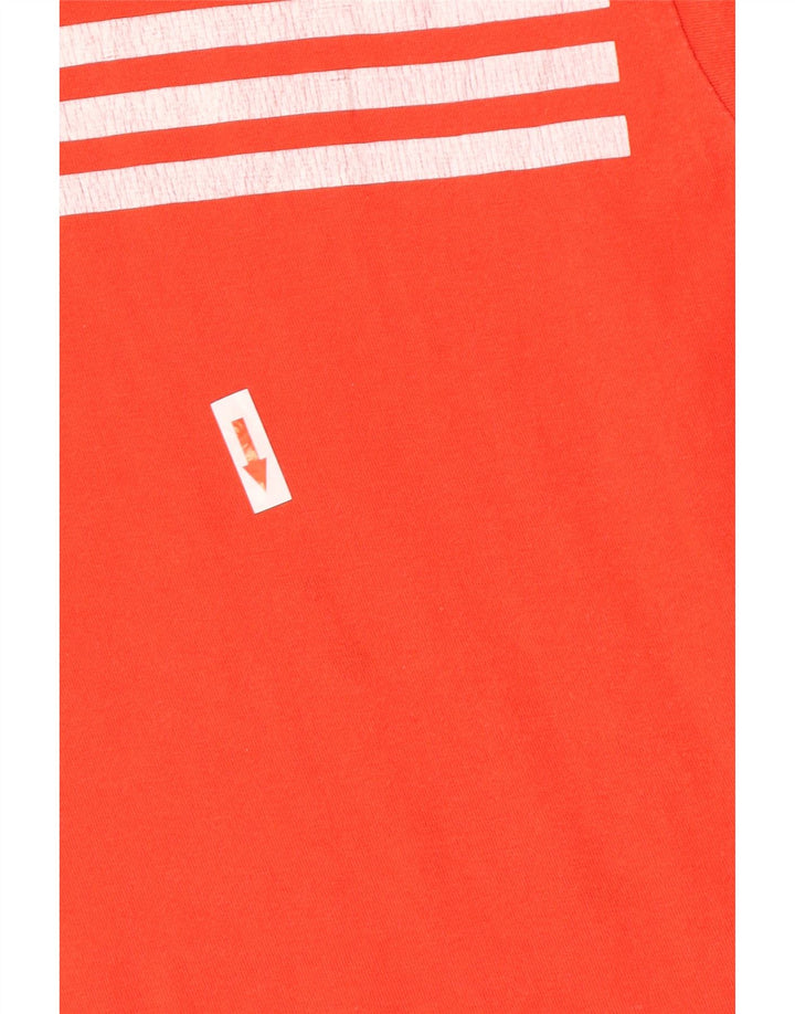 T-shirt grafica da uomo Adidas Top in cotone rosso medio
