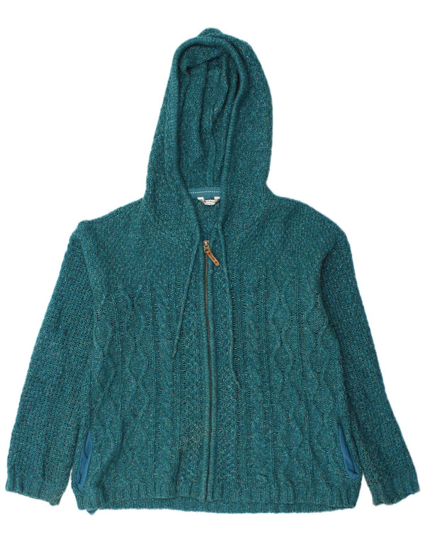 Maglione cardigan con cappuccio da donna Fat Face UK 12 Verde medio