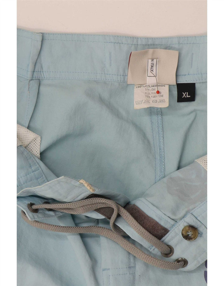 Pantaloncini da bagno grafici da uomo Murphy & Nye XL blu floreale in poliammide