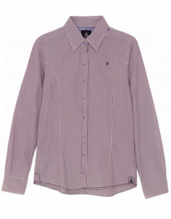 Camicia grafica da donna Gaastra UK 12 Cotone a quadretti blu medio