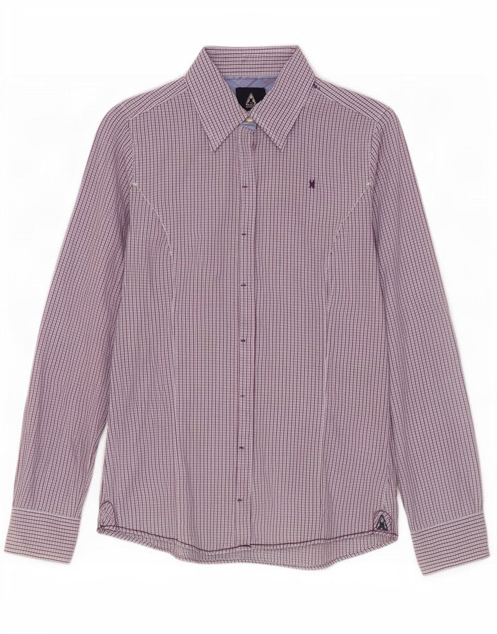 Camicia grafica da donna Gaastra UK 12 Cotone a quadretti blu medio