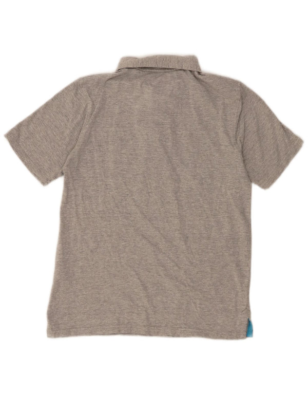 Wrangler Boys Polo Shirt 10-11 Years Large Grey Colourblock Cotton