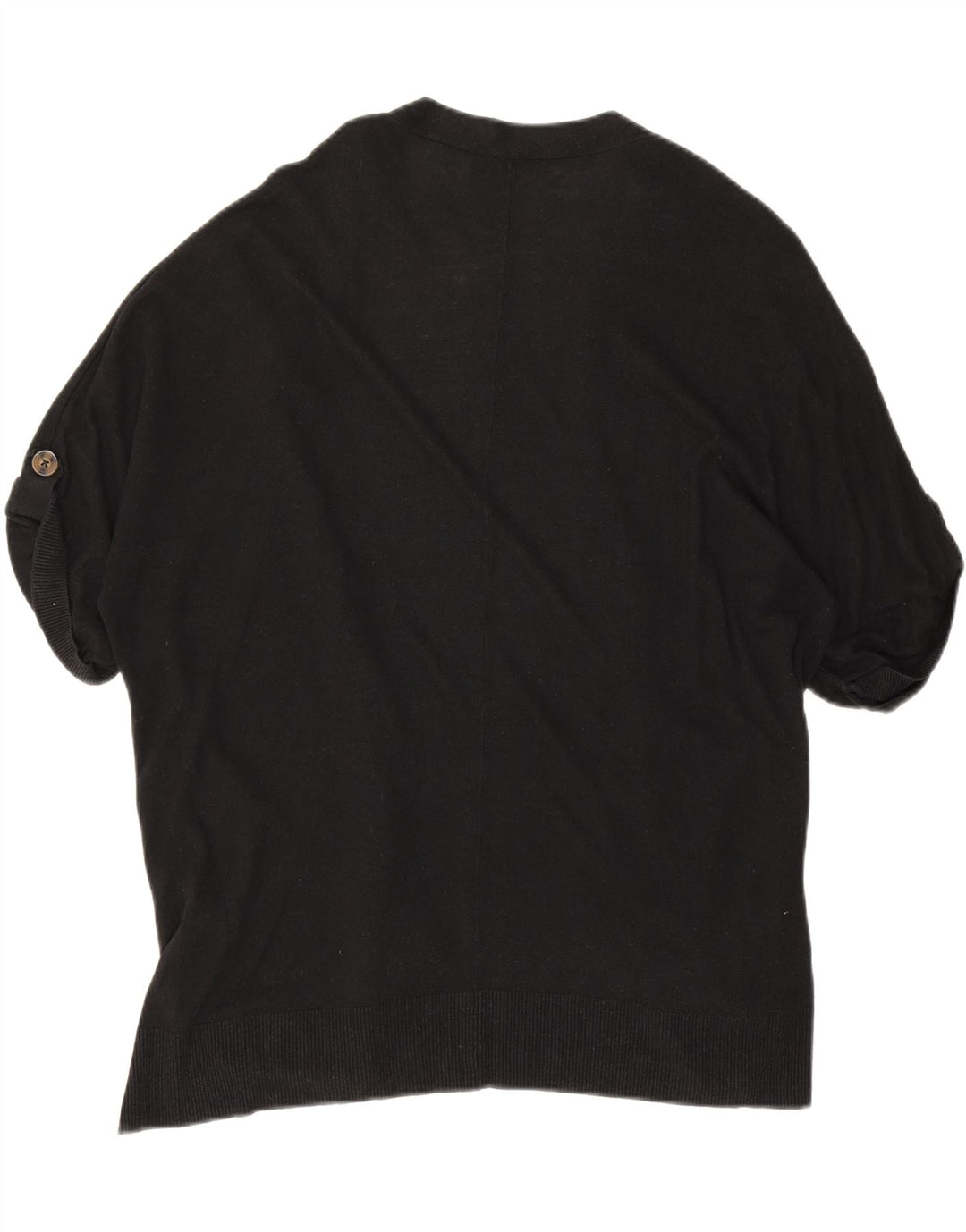 Top cardigan aperto a maniche corte da donna Marks & Spencer UK 16 grande nero