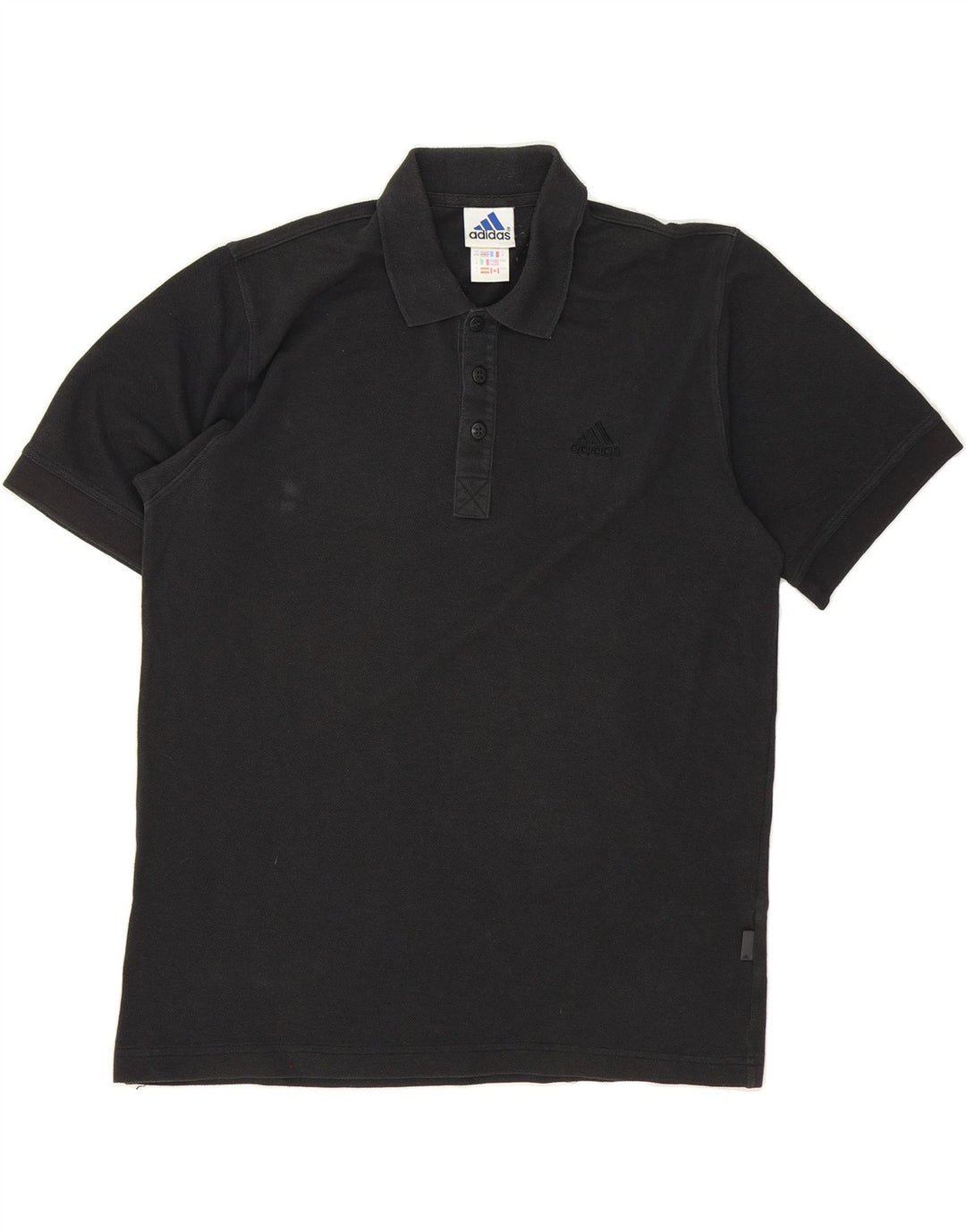 ADIDAS Mens Polo Shirt UK 38/40 Medium Black Vintage Adidas and Second-Hand Adidas from Messina Hembry 