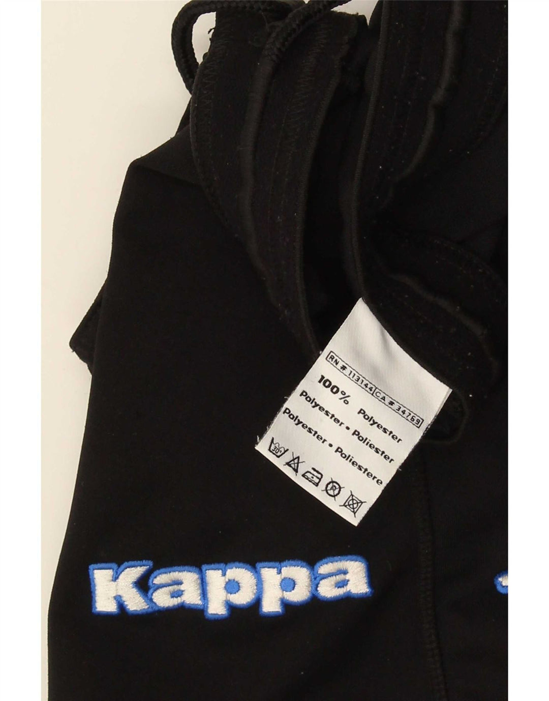 Pantaloncini sportivi grafici da uomo Kappa medio nero in poliestere