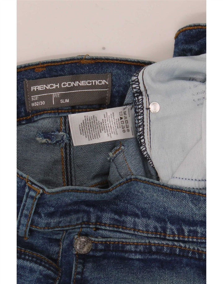 Jeans slim da uomo French Connection W32 L30 cotone blu