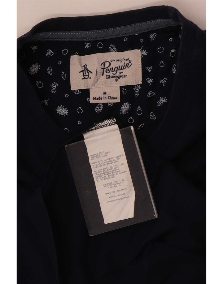 T-shirt da uomo Penguin Top in cotone blu navy medio