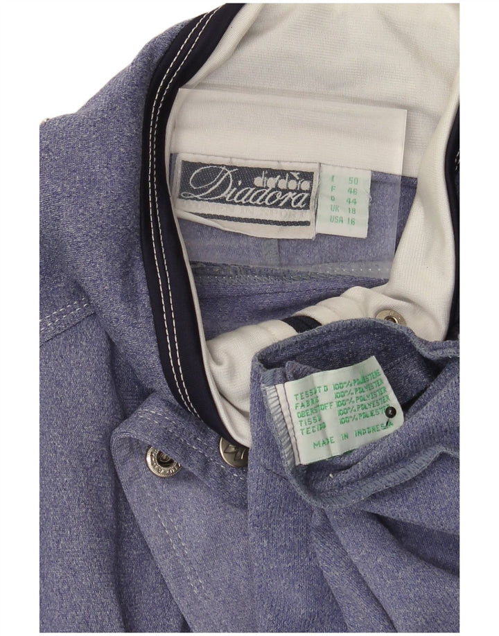 Giacca da tuta oversize da donna Diadora UK 18 XL Blu Colourblock