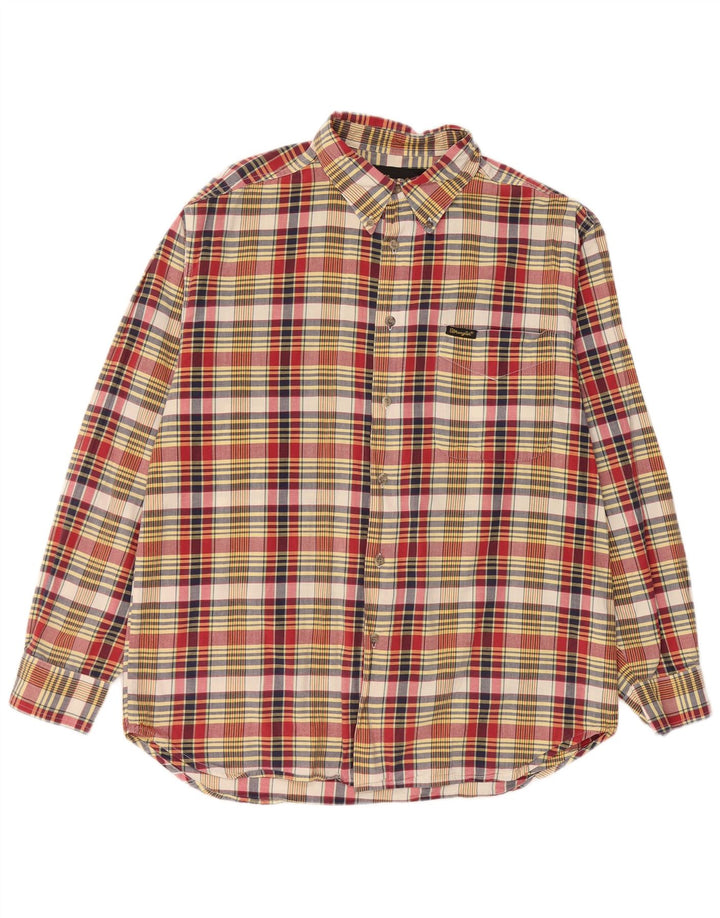 WRANGLER Camicia da uomo in flanella di cotone a quadri multicolore grande
