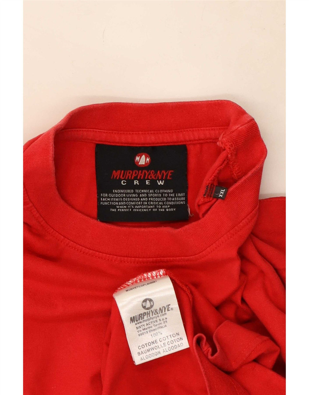 Maglietta grafica da uomo Murphy & Nye Top 2XL in cotone rosso