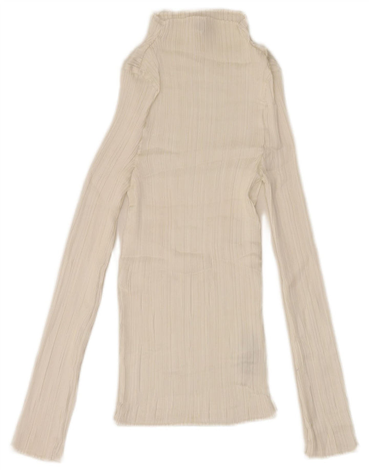 Top da donna a manica lunga Reiss UK 6 XS poliestere bianco