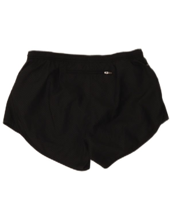 Pantaloncini sportivi Nike Dri Fit da donna UK 10 Small Black Chevron Poliestere