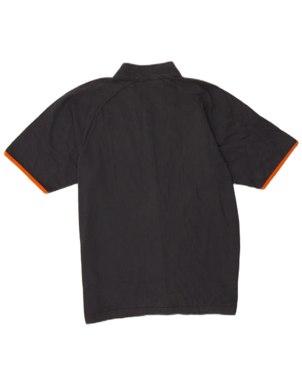 T-shirt Champion da uomo con zip e collo, grande, in cotone grigio